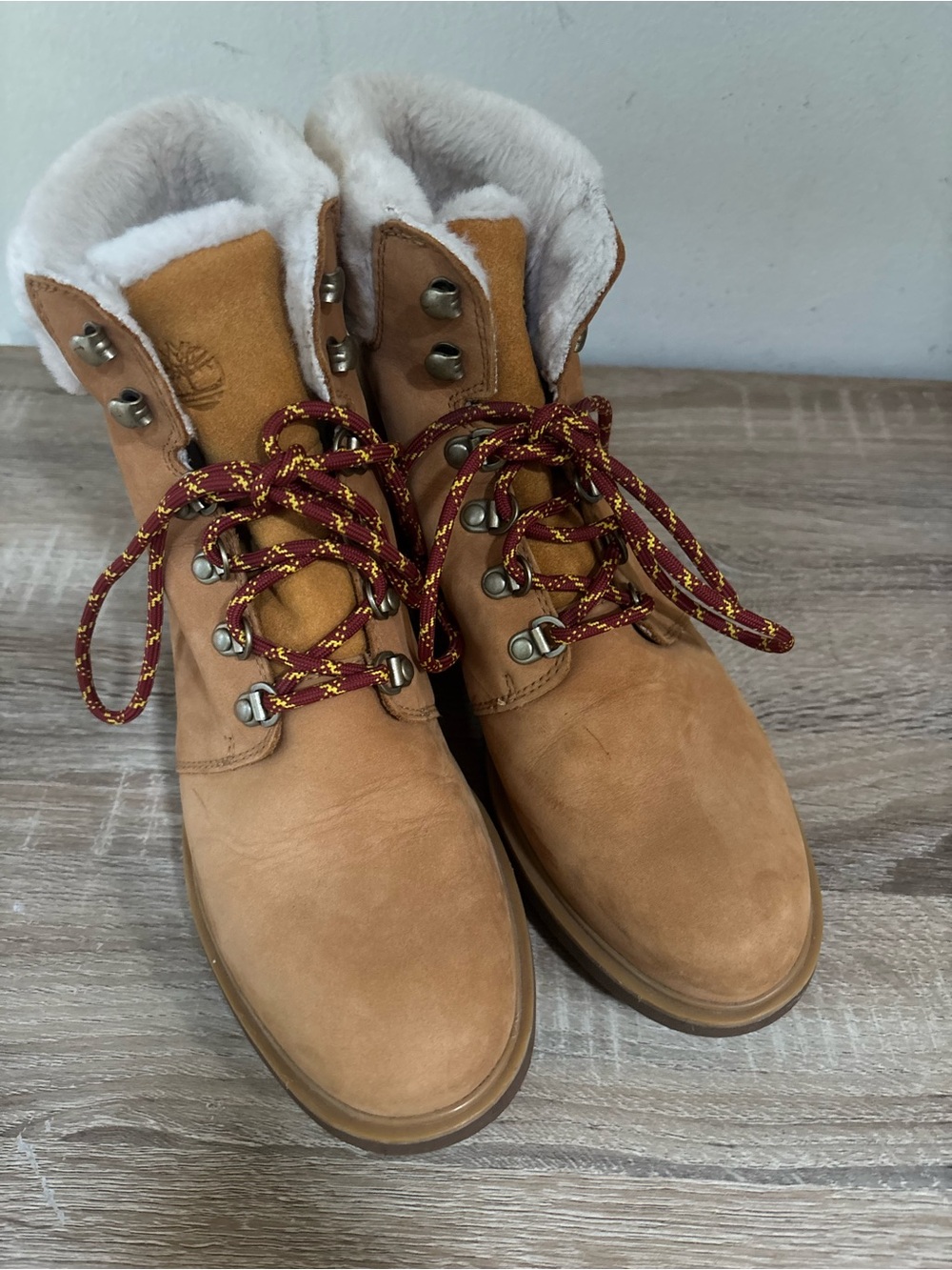 Timberland Kinsley Waterproof Boots sz 9 Women's Wheat Nubuck Lug Sole - Picture 3 of 7